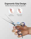 Hair Cutting Scissors, ULG Professional Hair Scissors 6.5 inch Right-Hand Razor Edge Barber Shears Salon Hair Cutting Shears Made of Japanese Stainless Steel, Hand Sharpened Blue 🍁 All In One Marketplace Canada