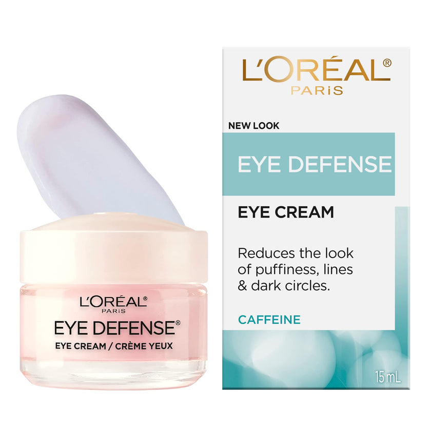 L'Oreal Paris Caffeine Eye Cream, with Hyaluronic Acid and Caffeine to Reduce look of Under Eye Wrinkles and Reduce Appearance of Puffiness, For Sensitive Skin, 15ml 🍁 All In One Marketplace Canada