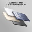 EooCoo Case Compatible with MacBook Air 13 inch M5 M4 M3 M2 2026-2022 A3449 A3240 A3113 A2681, 13.6