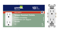 Leviton Decora, 10-Pack, 15 Amp, Tamper-Resistant Duplex Wall Receptacle, T5325-WMP, White 🍁 All In One Marketplace Canada