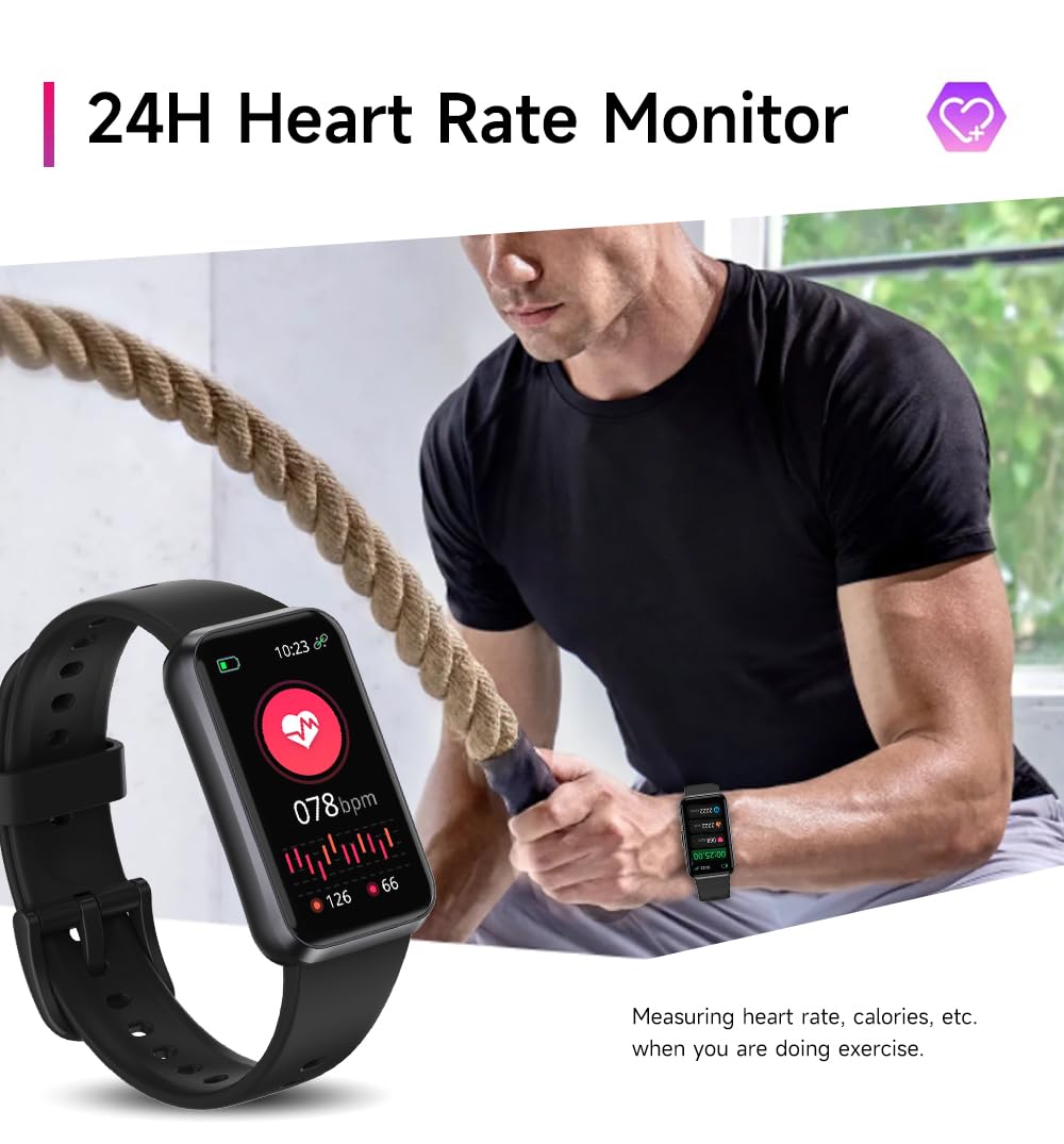 USMECBL Fitness Tracker, Blood Oxygen Heart Rate Sleep 24/7 Health Monitor/Calorie Steps Counter Pedometer Activity Smart watchs/Notifications for Android/iOS Men Women 🍁 All In One Marketplace Canada