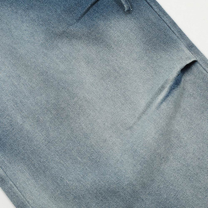 Gradient Tie-dye Straight-leg Denim Trousers Men Jeans