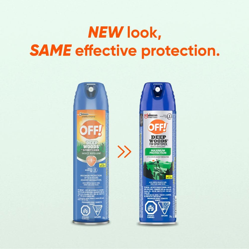 OFF Deep Woods Insect and Mosquito Bug Spray Repellent for Sportsmen, Camping, Safe for Clothing, 230g, 2pk, (Packaging May Vary) 🍁 All In One Marketplace Canada