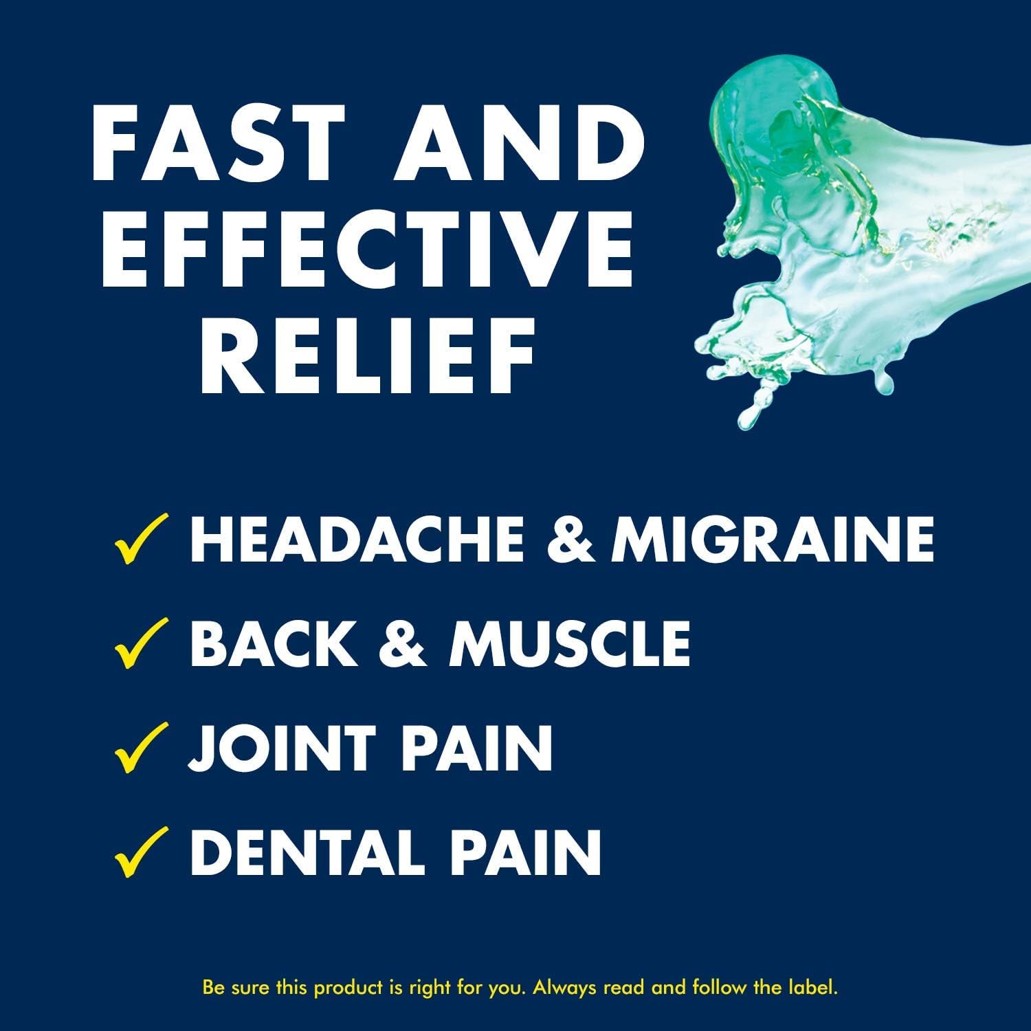 Advil Regular Strength Ibuprofen Pain Relief Mini-Gels Capsules, Fast Acting Pain Relief for Migraine, Back, Neck, Joint, and Muscle Relief, 200mg (70 capsules) 🍁 All In One Marketplace Canada