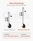 VEVOR Trailer Jack with Wheel, 1000 lbs Load Capacity, Heavy Duty Swivel Boat Trailer Jack with PP Single Wheel & Ergonomic Handle, 10-inch Lift, Fit for RVs, Boats, Horse Trailers, Utility Trailers 🍁 All In One Marketplace Canada