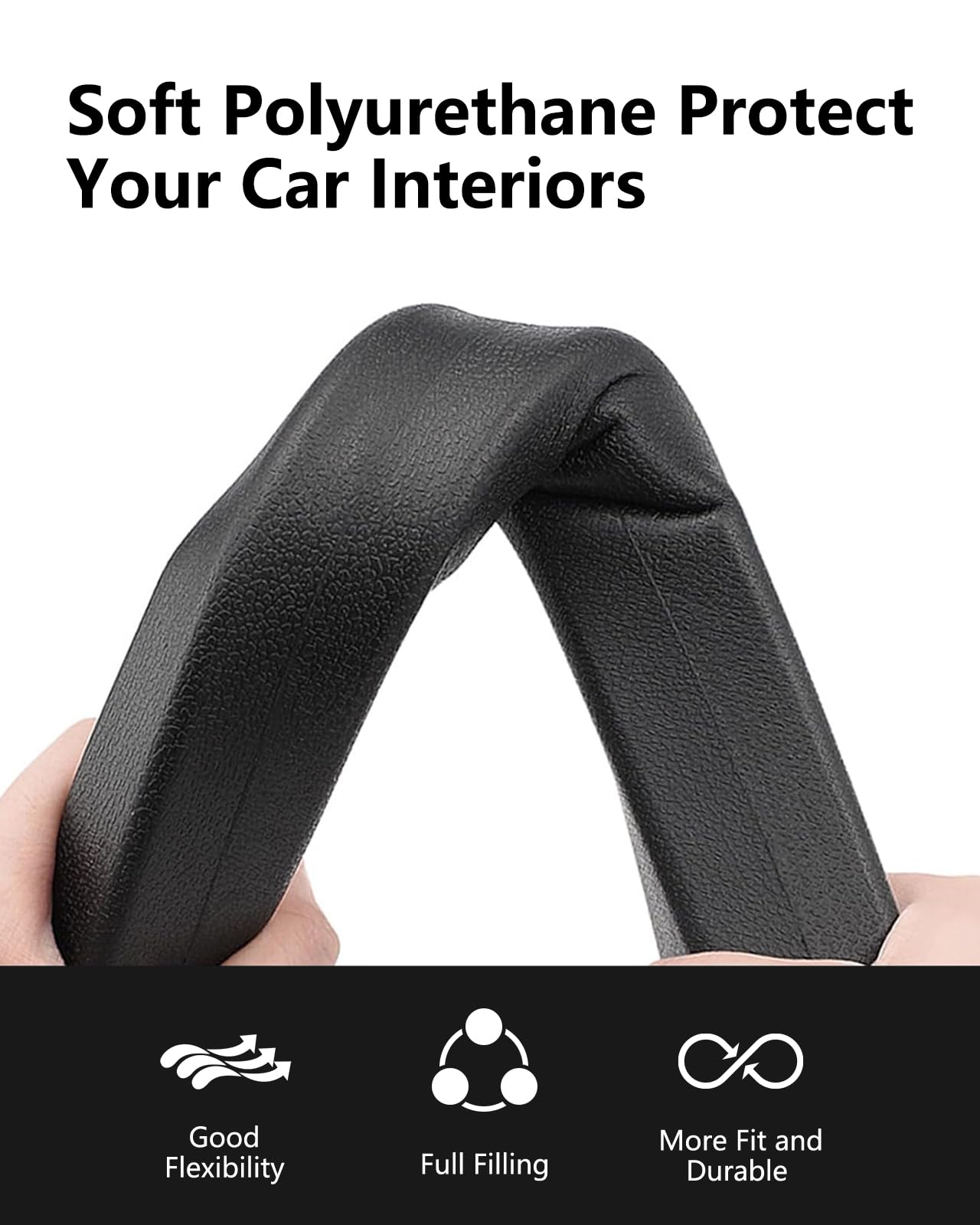 Homaupt Car Seat Gap Filler, 2 Pack PU Leather Fill The Gap Between Seat and Center Console, Seat Crevice Blocker Stop Things from Dropping, Universal Vehicle Interior Accessories Black 🍁 All In One Marketplace Canada