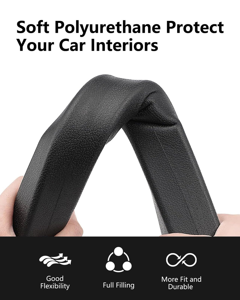 Homaupt Car Seat Gap Filler, 2 Pack PU Leather Fill The Gap Between Seat and Center Console, Seat Crevice Blocker Stop Things from Dropping, Universal Vehicle Interior Accessories Black 🍁 All In One Marketplace Canada