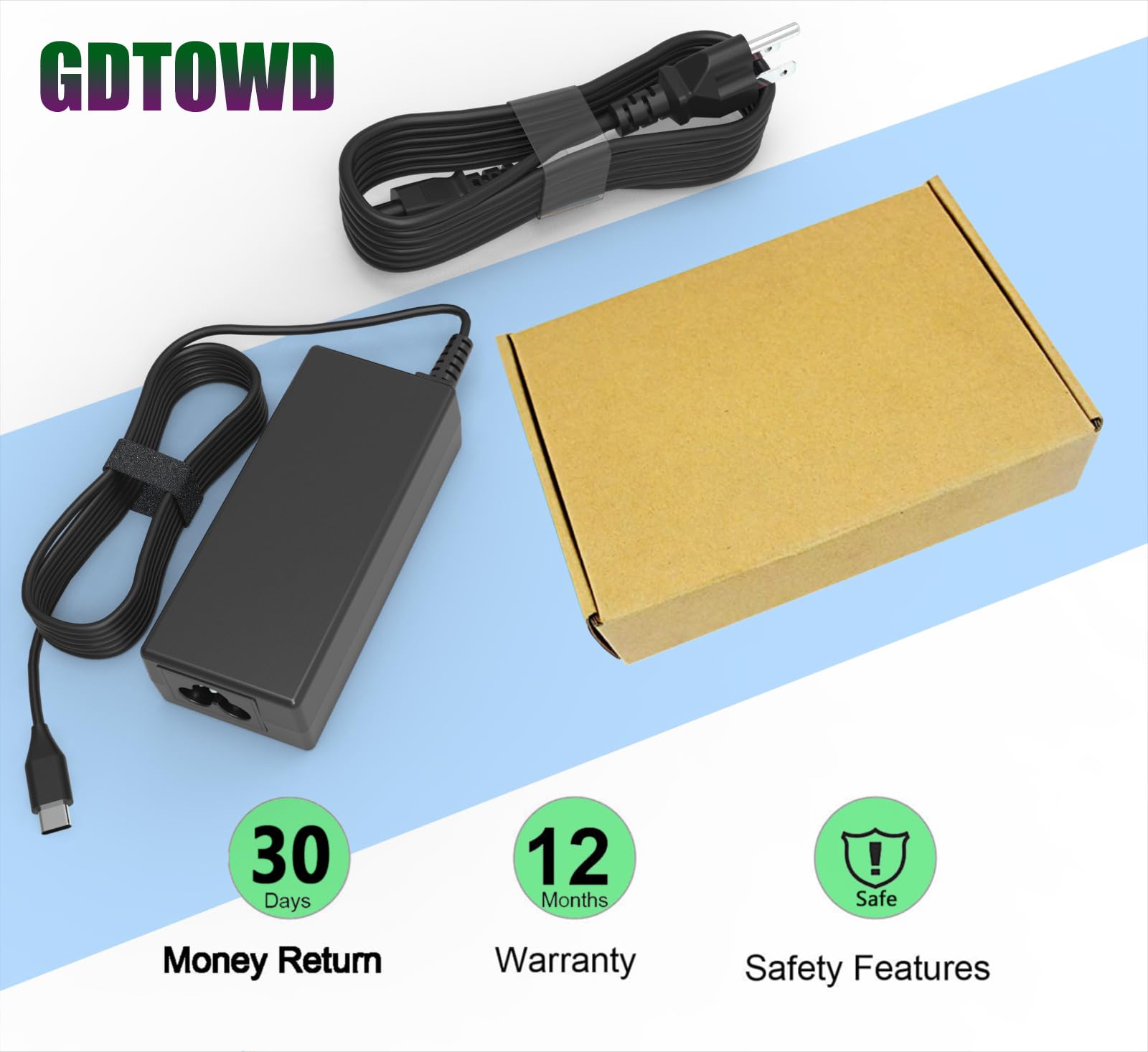 GDTOWD Universal 45W USB C Chromebook Charger Compatible with HP Acer Lenovo Asus Samsung Dell Google,Chromebook Laptop Type C AC Adapter Fast Charging 🍁 All In One Marketplace Canada