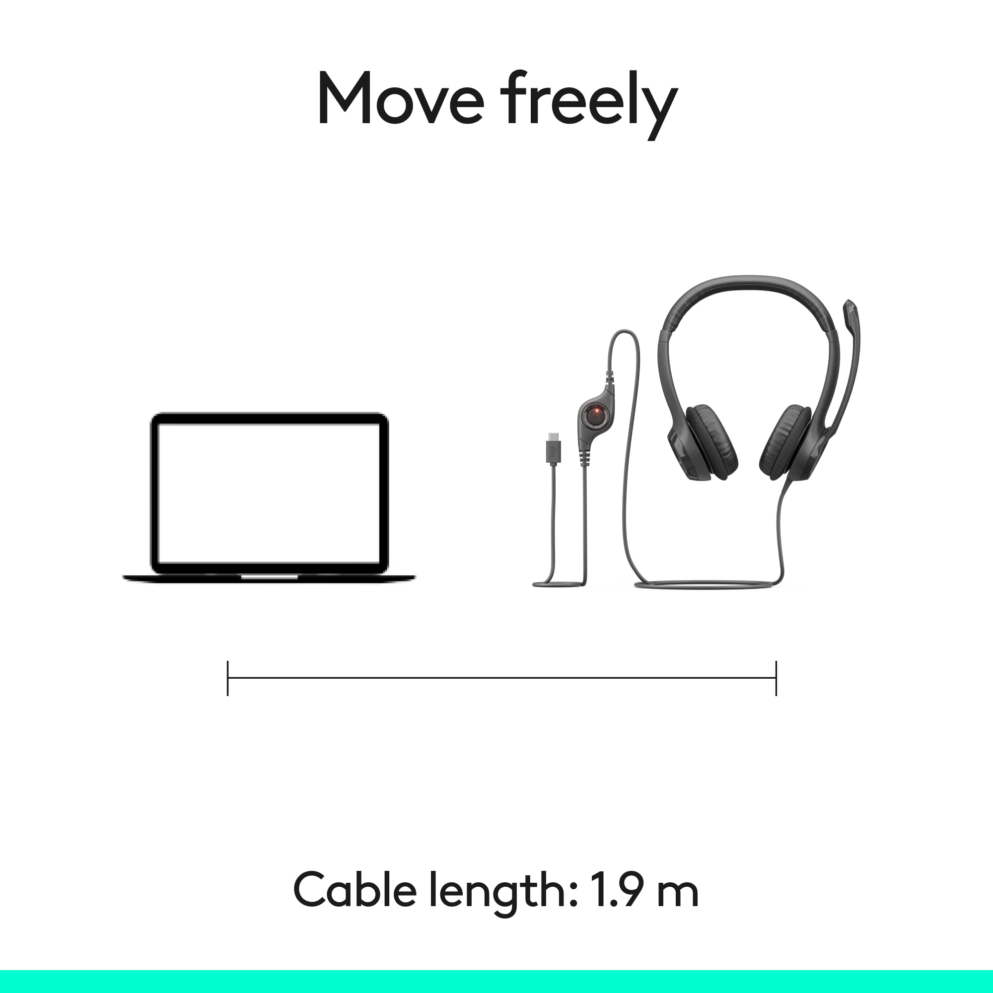 Logitech H391 Wired Headset for PC/Laptop, Stereo Headphones with Noise Canceling Microphone, USB-C, in-Line Controls, Works with Chromebook - Graphite 🍁 All In One Marketplace Canada