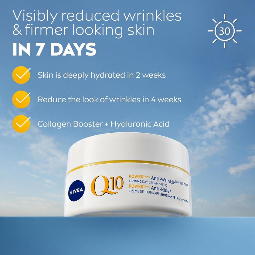 NIVEA Q10 Power Anti-Wrinkle Firming Day Cream with SPF30 | Anti-Aging face cream 50mL 🍁 All In One Marketplace Canada