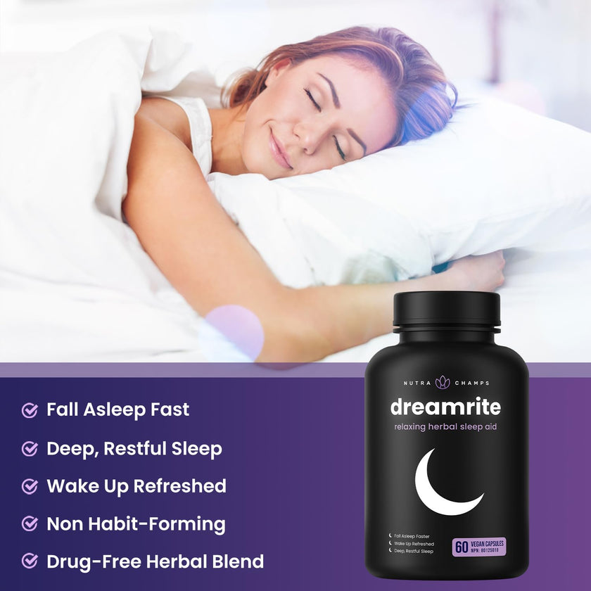 10-in-1 Sleep Aid Supplement– Sleeping Pills with Melatonin, Valerian Root, Chamomile, Lemon Balm, L-Theanine, L-Tryptophan, GABA, Magnesium – Sleep Cycle Support 🍁 All In One Marketplace Canada