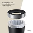 Umbra Vento Kitchen Trash Can – Large 16 Gal (62 L) Open Top Garbage Can for Home & Office – Modern Clean Design, Black/Nickel 🍁 All In One Marketplace Canada