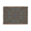 Bohemian Mosaic Woven Blanket — Vintage Tile Medallion Blanket Throw