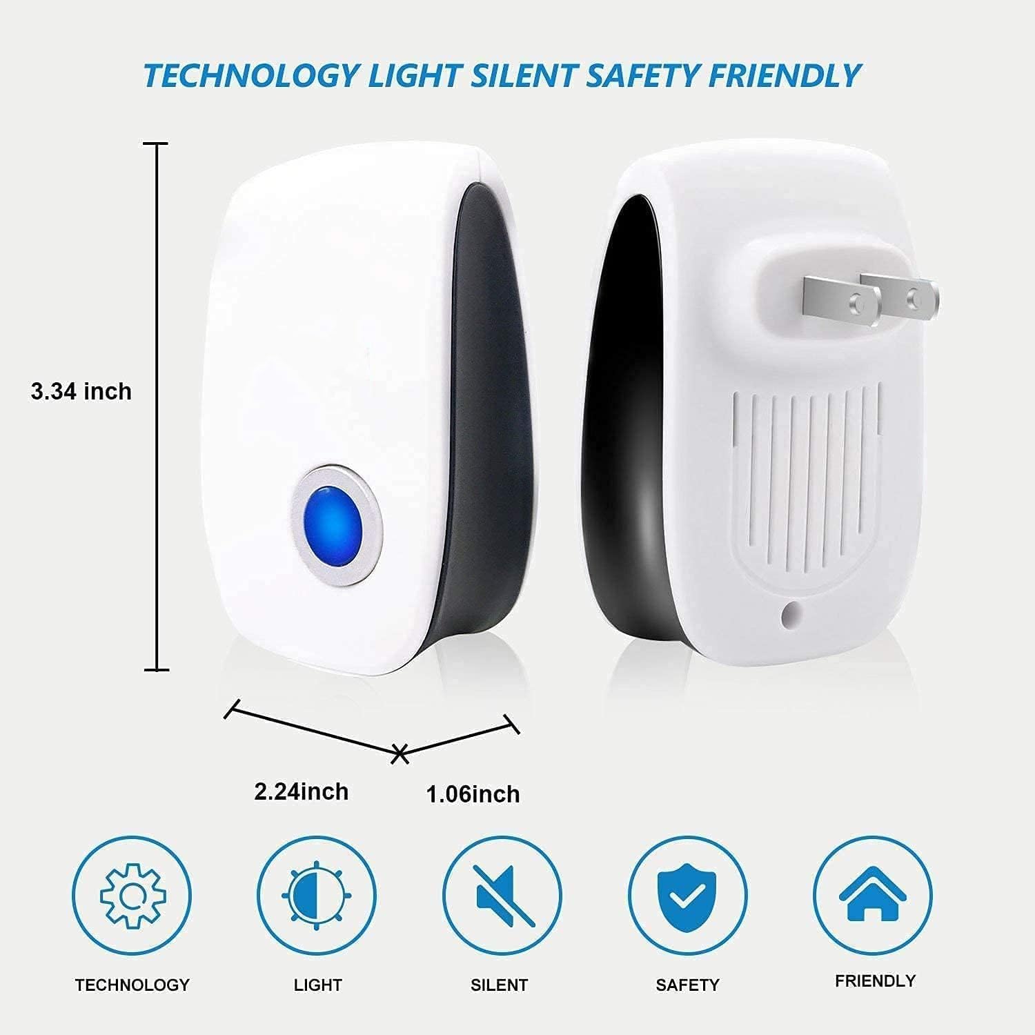 Pest Control Repeller, Plug-in Pest Control Repellent for Mouse, Insect, Cockroach, Mice, Spider, Bug, Ant, Mosquito, Rodent & Rats Indoor Use Repeller 6 Packs 🍁 All In One Marketplace Canada