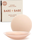 Bare Babe Reusable Silicone Nipple Covers - Waterproof, Nude, 4 Shades - Sticky Breast Stickers for Strapless Dress, Crème, Small (Fits AA-B) 🍁 All In One Marketplace Canada