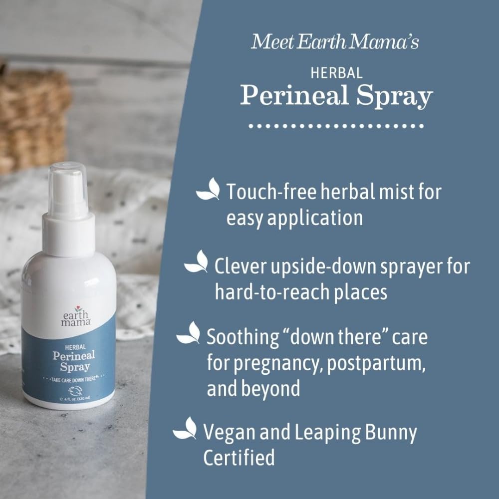 Earth Mama Herbal Perineal Spray for Pregnancy and Postpartum, 120ml 🍁 All In One Marketplace Canada