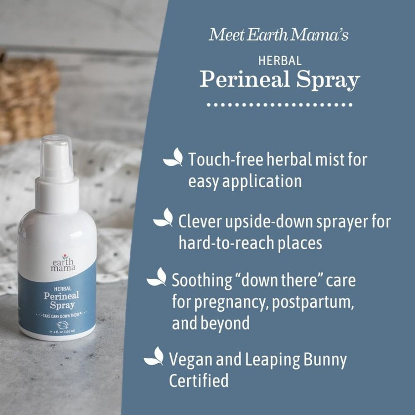Earth Mama Herbal Perineal Spray for Pregnancy and Postpartum, 120ml 🍁 All In One Marketplace Canada