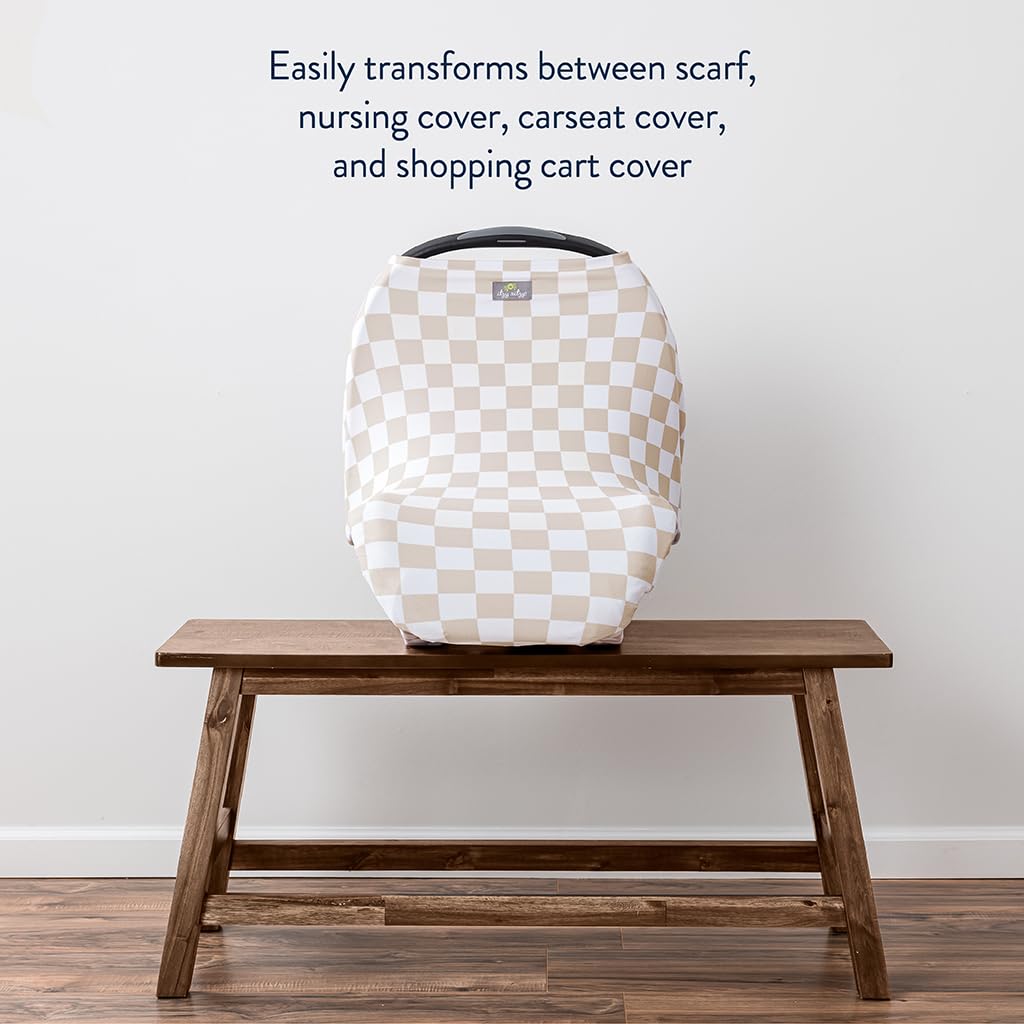 Itzy Ritzy 4-in-1 Nursing Cover, Car Seat Cover, Shopping Cart Cover & Infinity Scarf – Breathable, Multi-Use Nursing Cover Up for Breastfeeding, Carseat Canopy & Stroller Cover (Checkerboard) 🍁 All In One Marketplace Canada