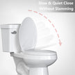 White Elongated Toilet Seat, Slow Close Toilet Cover Seat for Easy Clean and Stain-Resistant, Plastic Toilet Seat with Cover, Quick-Release Hinges and Quick-Attach Hardware 🍁 All In One Marketplace Canada