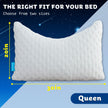 Cooling Side Sleeper Pillow for Neck and Shoulder, Luxury Shredded Memory Foam Curved Bed Pillows for Sleeping Set of 1- Adjustable Queen Size- Washable Cover Crescent White 🍁 All In One Marketplace Canada