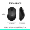 Logitech M330 Silent Wireless Mouse, 2.4GHz with USB Receiver, Optical Tracking, Quiet & Lightweight, Long Battery Life, for PC, Mac, Laptop, Chromebook - Black 🍁 All In One Marketplace Canada