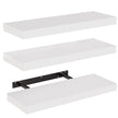 AMADA HOMEFURNISHING Floating Shelves, Wall Shelves for Bathroom/Living Room/Bedroom/Kitchen Decor, White Shelves with Invisible Brackets Set of 3 - AMFS08 🍁 All In One Marketplace Canada