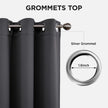 Joydeco Blackout Curtains 63 Inch Length 2 Panels Set, Thermal Insulated Long Curtains& Drapes 2 Burg, Room Darkening Grommet Drapes for Living Room Bedroom Window (W52 x L63 Inch, Dark Grey) 🍁 All In One Marketplace Canada
