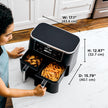 Ninja Foodi 10-qt. 6-in-1 DualZone XL Air Fryer, 2 Independent Baskets, Match Cook & Smart Finish to Air Fry, Air Broil, Roast, Bake, Dehydrate, & Keep Warm, Black, DZ302C (Canadian Version) 🍁 All In One Marketplace Canada