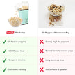 Dash Fresh Pop Popcorn Maker, 16-Cup Hot Air Popper, Aqua 🍁 All In One Marketplace Canada