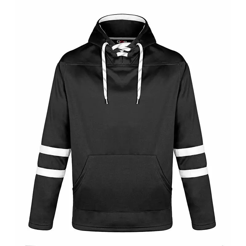 Dangle -Adult Pullover Hockey Lace Hooded Sweatshirt