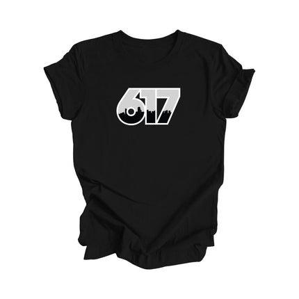 617 Boston Massachusetts USA Area Code City Skyline Gift - Unisex T-Shirt - Inspired X