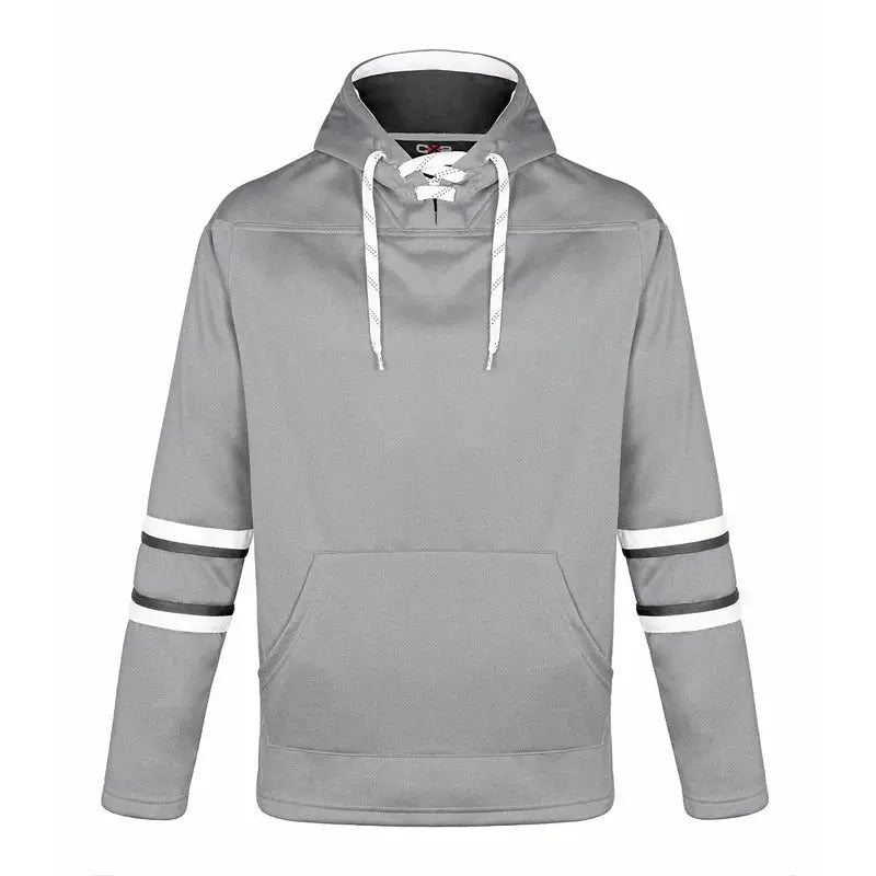 Dangle -Adult Pullover Hockey Lace Hooded Sweatshirt