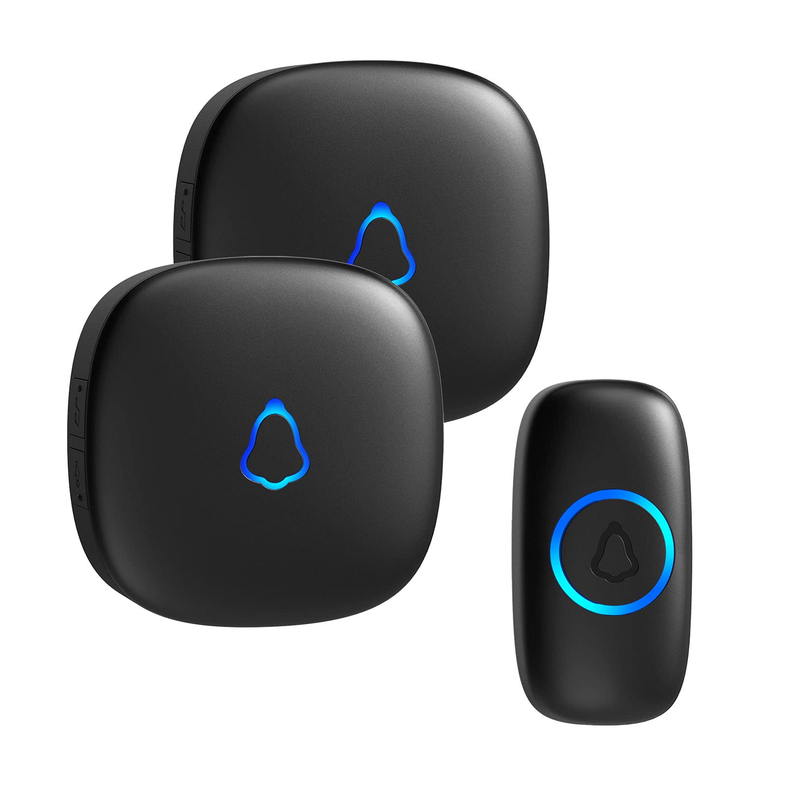 SECRUI Doorbell, Wireless Doorbell with 2 Receivers, Easy Installation, Adjustable Volumes, 58 Chimes, 1000Ft Operating Range, LED Indicator, Black 🍁 All In One Marketplace Canada