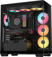 CORSAIR 3500X RS-R ARGB Mid-Tower PC Case – 3X Pre-Installed RS120-R ARGB Fans, GPU Anti-Sag Arm, Fits up to 10x 120mm Fans, Reverse Connection Motherboard Compatible – Black 🍁 All In One Marketplace Canada