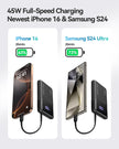 INIU 45W Power Bank, Slimmest 10000mAh Portable Charger with Built in USB C Cable, Fast Charging USB C in&Out Battery Pack, Travel External Phone Charger for iPhone 17 16 15 Samsung S25 S24 iPad etc 🍁 All In One Marketplace Canada