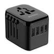 RXSQUL Universal International Power Travel Plug Adapter, 5 in 1 European Travel Plug Adapter W/ 3.5A 2xUSB-A And 2xUSB C Wall Charger and Worldwide AC Outlet for Europe USA UK AUS Asia-Black 🍁 All In One Marketplace Canada