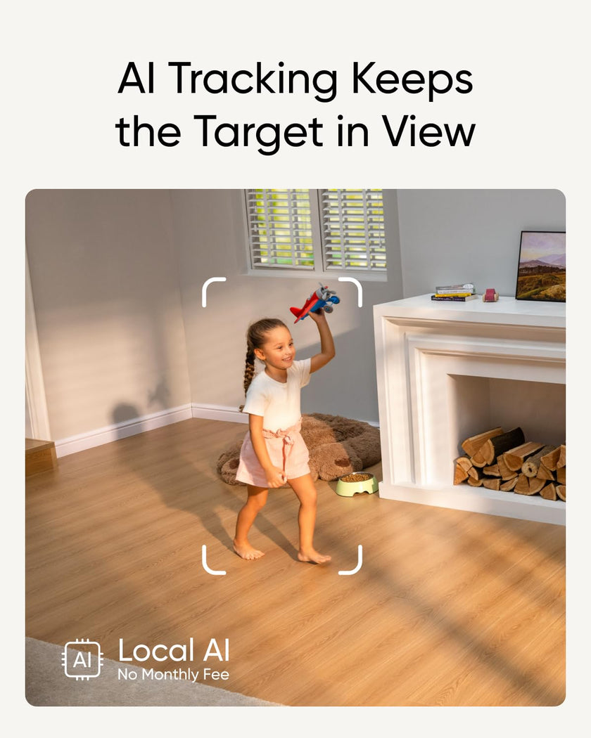 eufy Security Indoor Cam S350, Dual Cameras, 4K UHD Resolution Security Camera with 8× Zoom and 360° PTZ, Human/Pet AI, Ideal for Baby Monitor/Pet Camera/Home Security, Dual-Band Wi-Fi 6, Plug in 🍁 All In One Marketplace Canada