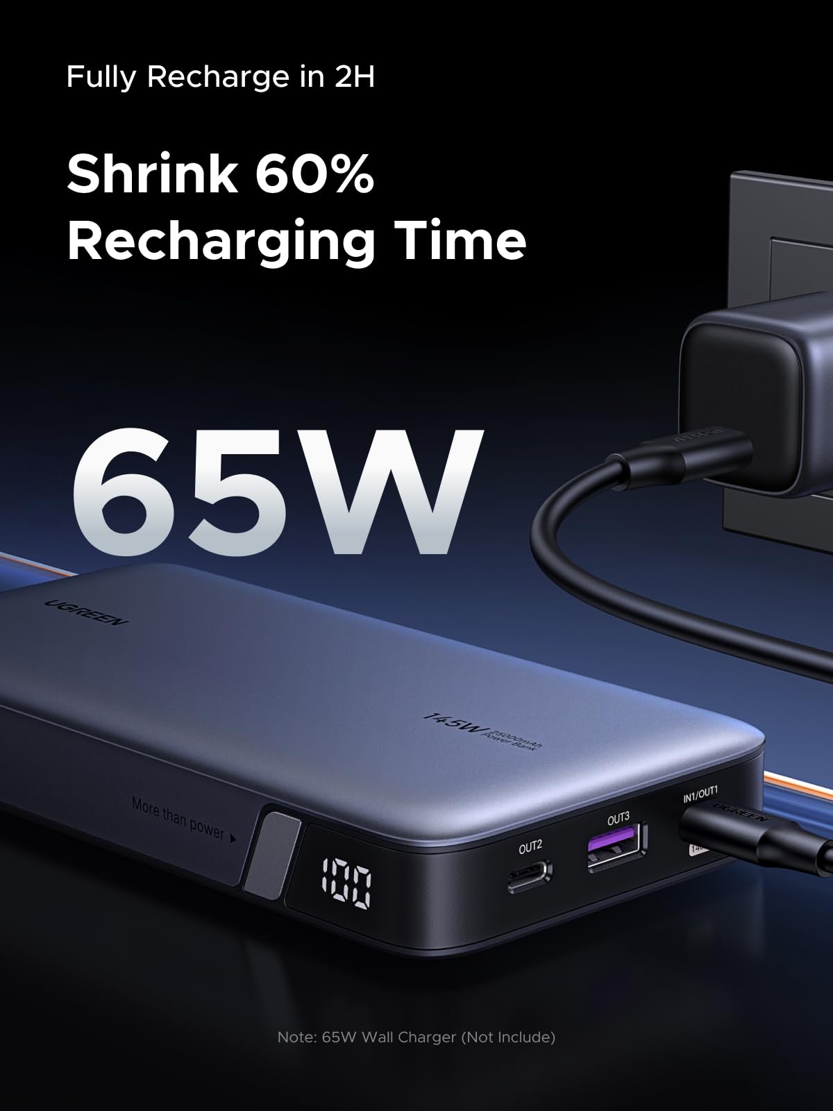 UGREEN 145W Laptop Power Bank 25000mAh, 140W PD3.0 Fast Charge, 3-Port Portable Charger for MacBook Pro, Dell XPS, iPad, iPhone 17 Series, Galaxy S25 Ultra, DJI, Drone 🍁 All In One Marketplace Canada