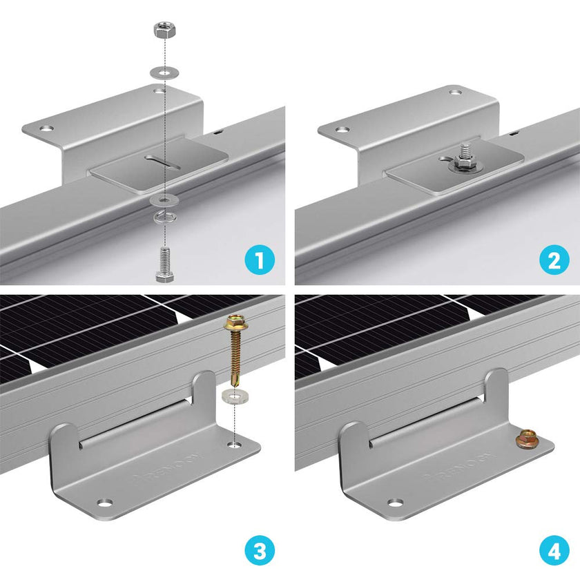 Renogy 4 Sets of Solar Panel Mounting Z Bracket 🍁 All In One Marketplace Canada