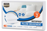 Utopia Bedding Waterproof Pillow Protectors Zippered King Size (2 Pack, White), Zippered Pillowcases, Bed Bug Proof Pillow Encasement Covers 20 x 38 Inches 🍁 All In One Marketplace Canada