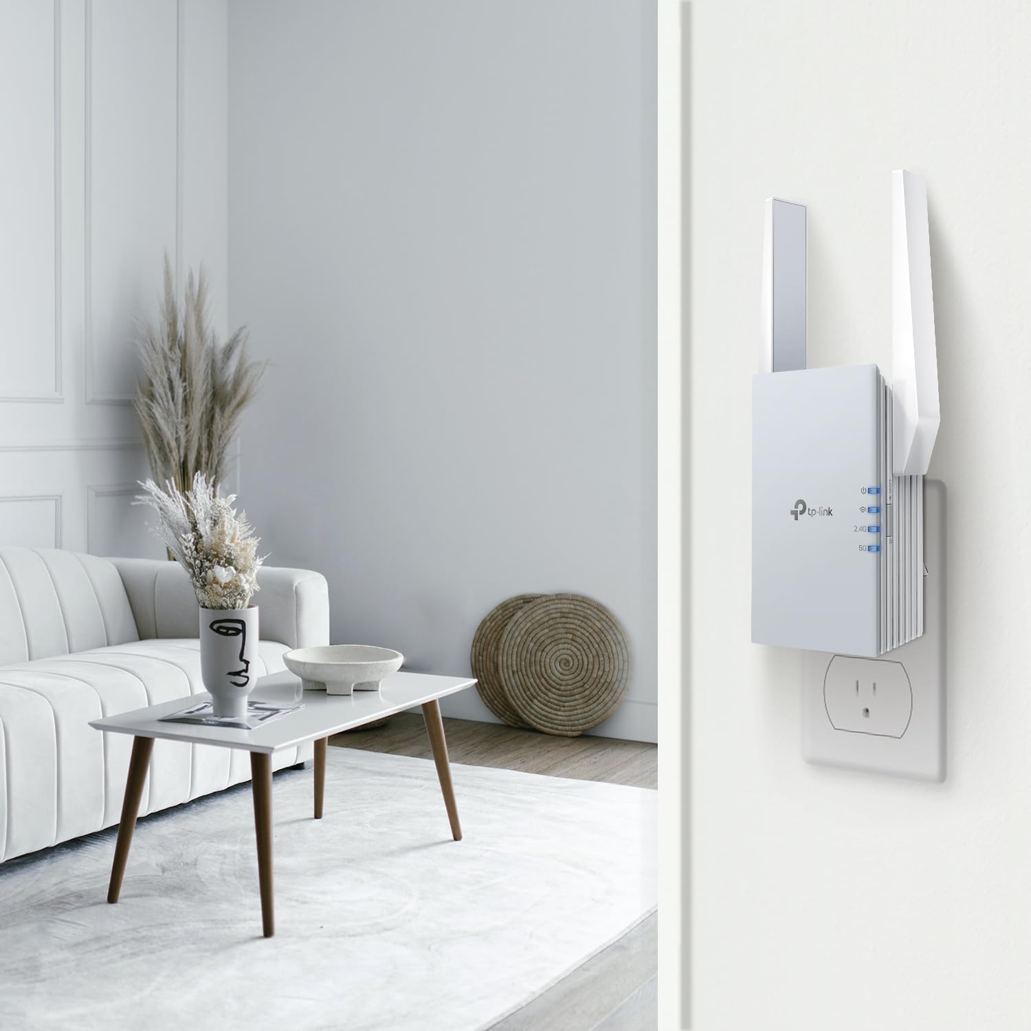TP-Link AX1500 WiFi 6 Range Extender w/Ethernet Port (RE515X) - 1.5G Dual-Band Wireless Repeater Amplifier, Up to 1800 Sq. Ft., 64 Devices, Internet Signal Booster, APP Setup, EasyMesh Compatible 🍁 All In One Marketplace Canada