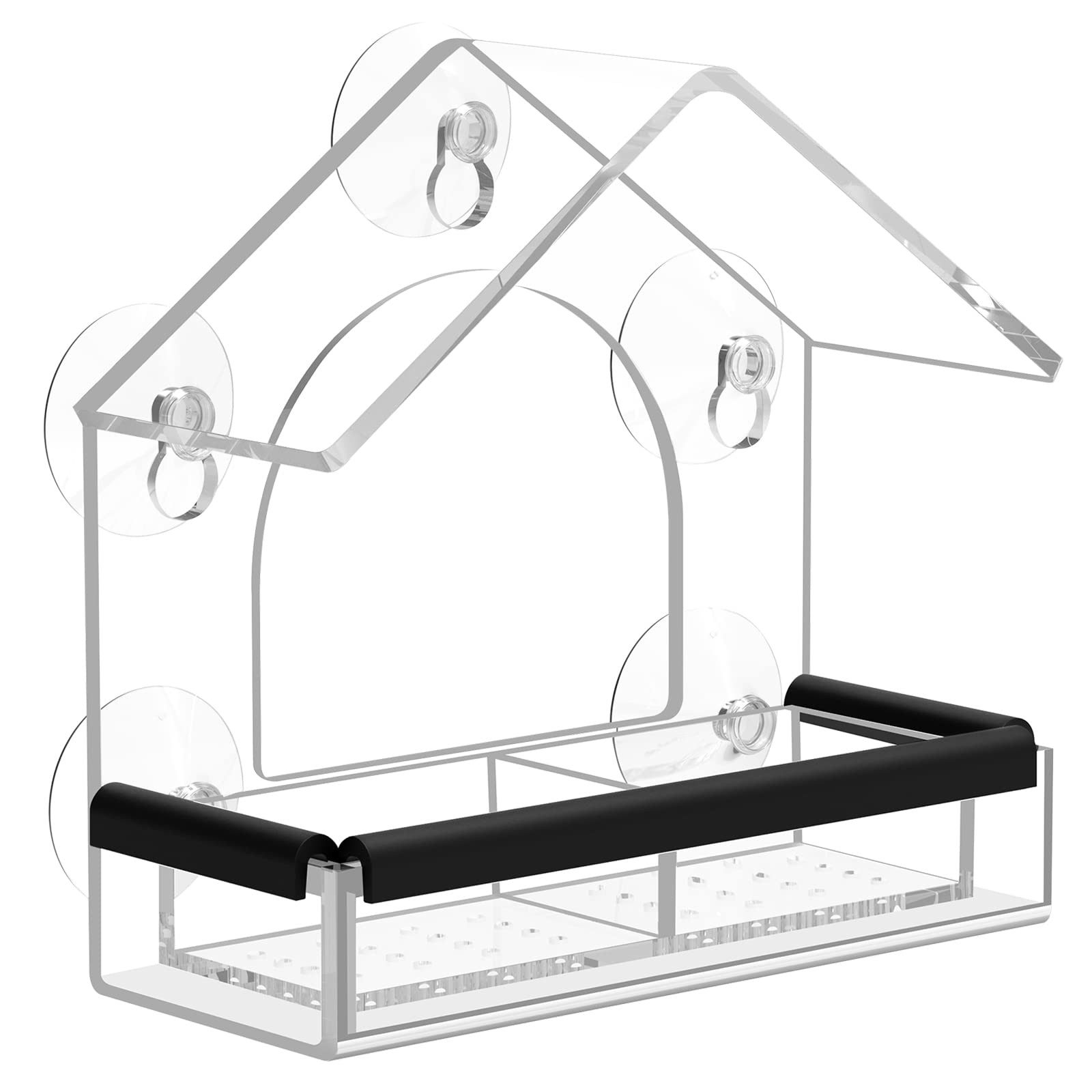 Clear Window Bird Feeder with 5 Extra Strong Suction Cups, DY-SKTY Sturdy and Durable Acrylic Birdfeeders for Viewing Wild Birds Outside, as a Bird Watching Gift, Outdoor Birdhouse Box, Garden Decor 🍁 All In One Marketplace Canada