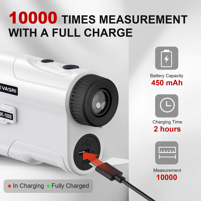 REVASRI Golf Rangefinder with Slope and Pin Lock Vibration, External Slope Switch for Golf Tournament Legal, Rangefinders with Rechargeable Battery 1000YDS Laser Range Finder 🍁 All In One Marketplace Canada