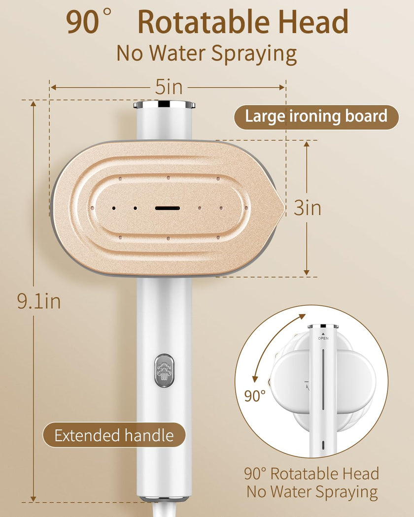 Hulmay Steamer Clothes, 1200W Clothes Steamer, Steam Iron 2-in-1, Portable Handheld Steamer for Travel 10s Heat-Up, Travel Size Clothing Steamer and Garment Steamer for Home, Office -White, 110-120V 🍁 All In One Marketplace Canada