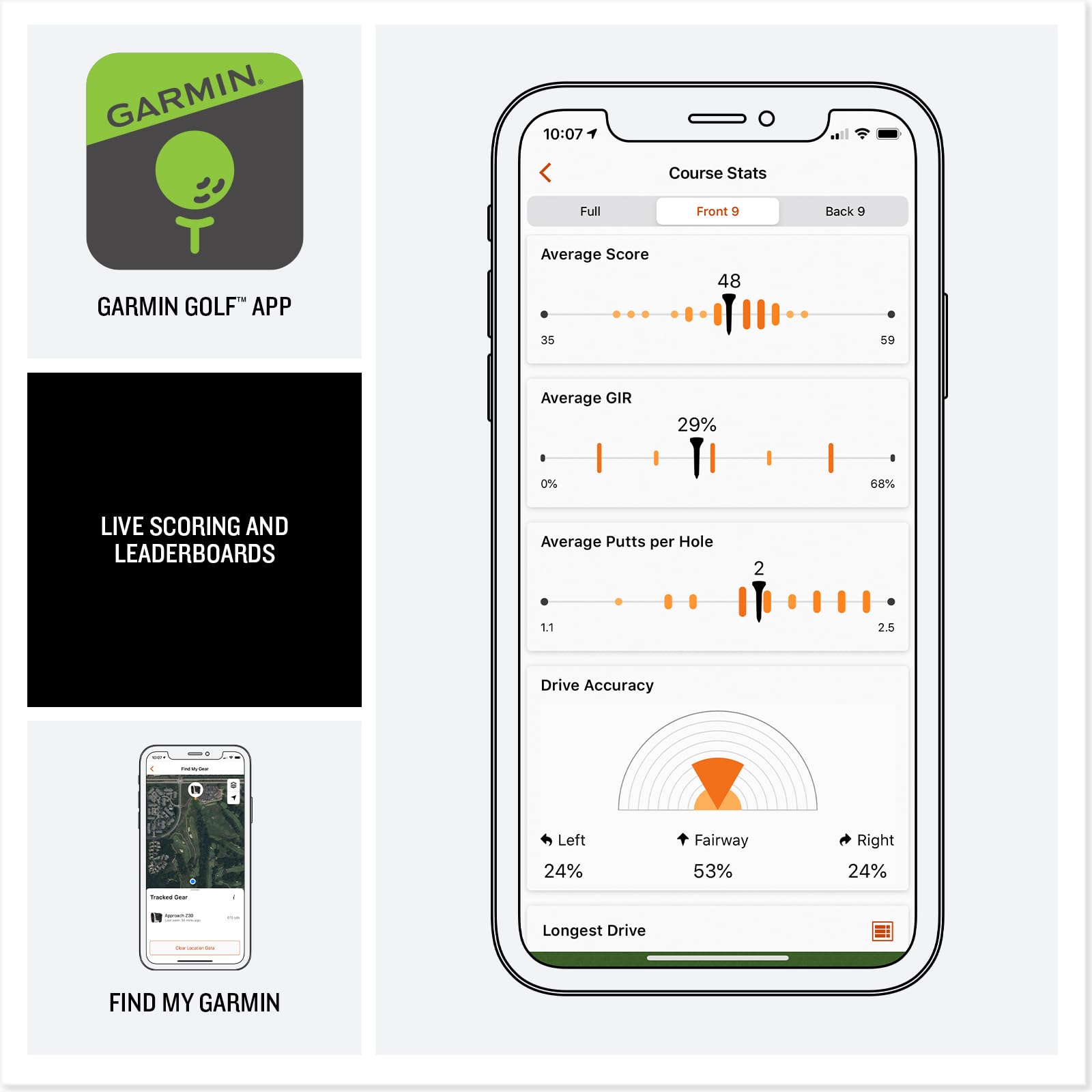 Garmin Approach S44, Essential Golf GPS Smartwatch, AMOLED Display, On-Course Features, Silver Aluminum Bezel with Black Silicone Band 🍁 All In One Marketplace Canada