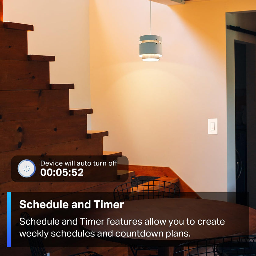 TP-Link Tapo Smart Light Switch, Matter Compatible, Single Pole, Neutral Wire Required, Voice Control w/Siri, Alexa & Google Home, UL Certified, Timer & Schedule, Guided Install, Tapo S505(2-Pack) 🍁 All In One Marketplace Canada