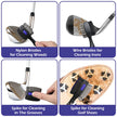 THIODOON 2 Pack Golf Club Brushes and Groove Cleaner 2 ft Retractable Zipline Carabiner Oversized Golf Brush Head with Retractable Spike Comfortable Grip Golf Club Cleaner 🍁 All In One Marketplace Canada
