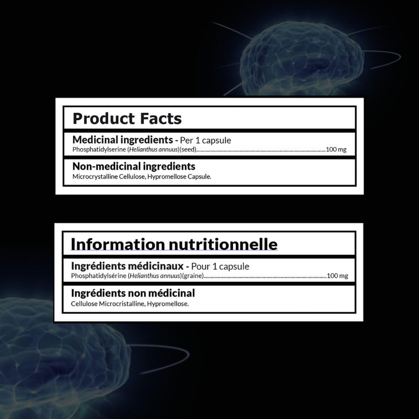 Intelligent Labs Phosphatidylserine Supplement 100mg | 90 High Strength Capsules | 100% Soy and Allergen Free | Pure Phosphatidylserine from Sunflower Lecithin 🍁 All In One Marketplace Canada