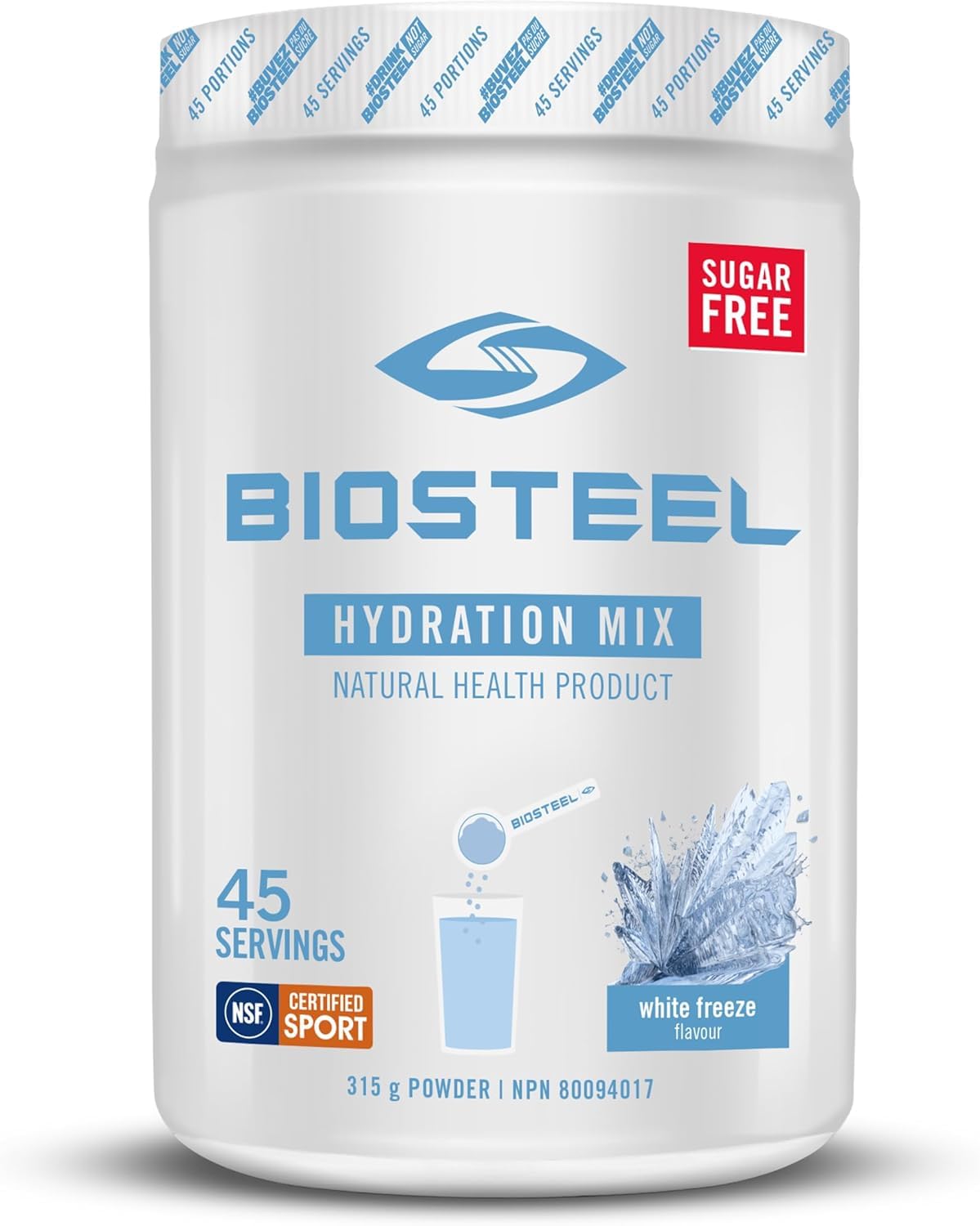 BioSteel Electrolyte Hydration Mix, White Freeze, 45 Servings 🍁 All In One Marketplace Canada