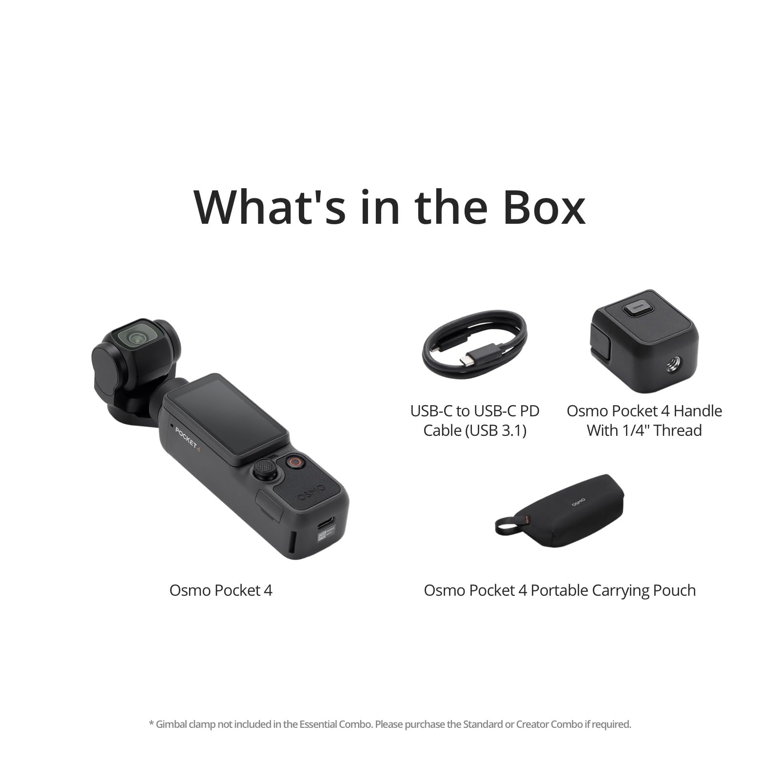 DJI Osmo Pocket 4 Essential Combo, Pocket Gimbal Vlog Camera 🍁 All In One Marketplace Canada